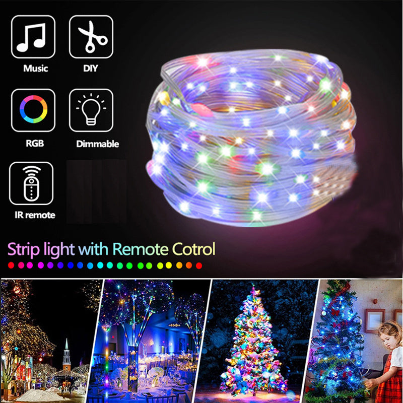 RGB LED Rope Lights Outdoor – 200 LEDs Fairy String Lights