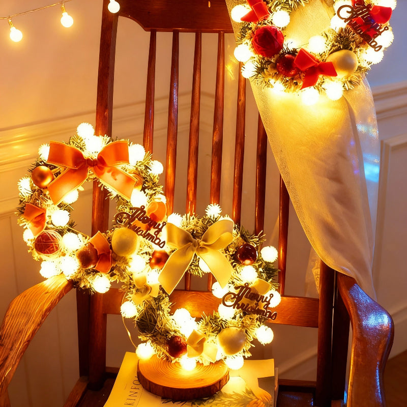 Multicolor Christmas Pendant LED Light String & Wreath