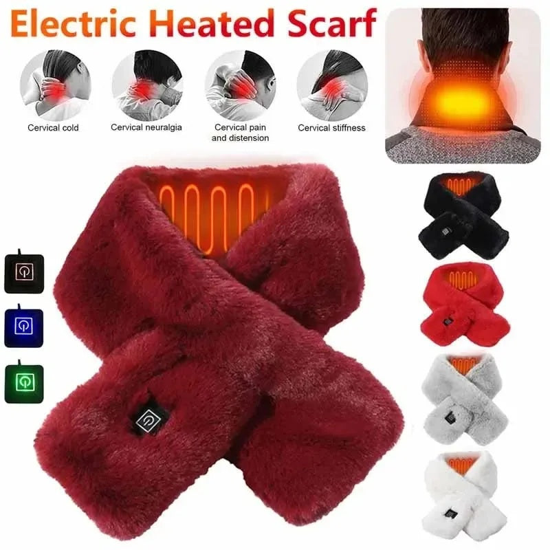 USB Heated Scarf | Electric Neck Wrap for Pain Relief
