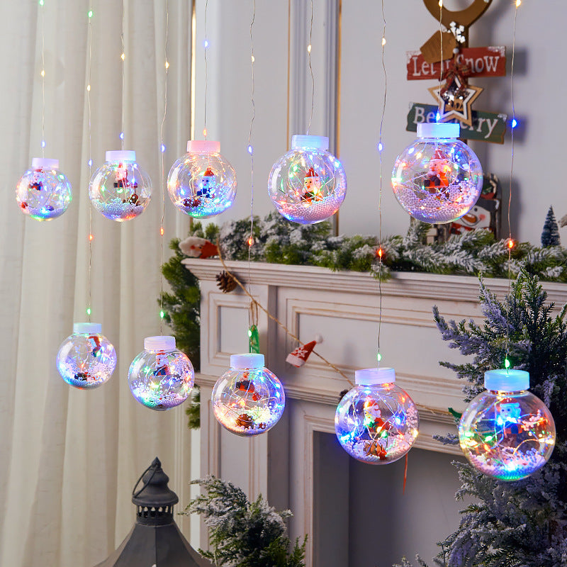 10 Multicolor LED Christmas Curtain Lamp String